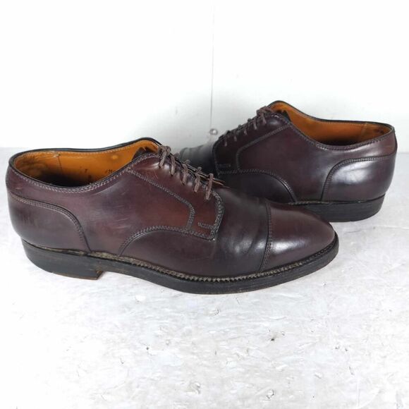 Alden Men's US 7B/D Brown Shell Cordovan Cap Toe Derby Oxford Shoes - Picture 6 of 16